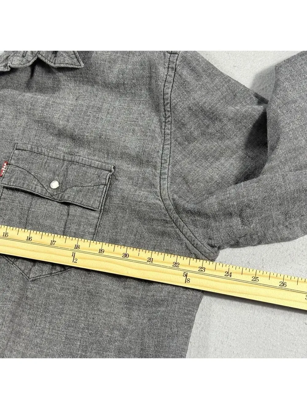 Levi's Jacket Mens XXL‎ Gray Lined Western Shirt Jacket Aztec Fleece Snap Front